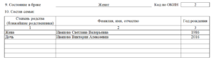 Не состоит в браке код по окин