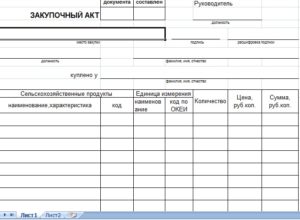Форма оп 5 закупочный акт