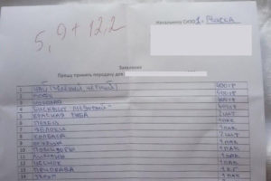Бланк для передачи в сизо 1