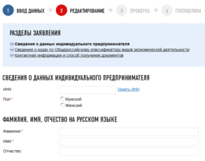 Онлайн изменить оквэд для ип через госуслуги
