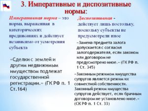 Диспозитианые нормы примеры из конституции рф