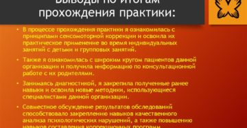 Выводы и предложения обучающегося по итогам практики Выводы и предложения обучающегося по итогам практики