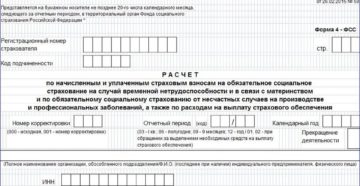 4 фсс онлайн заполнение бесплатно