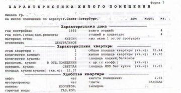 Справка форма 7 характеристика жилого помещения бланк