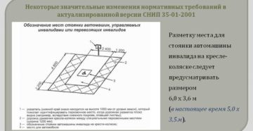 Размеры парковочных мест для инвалидов по госту