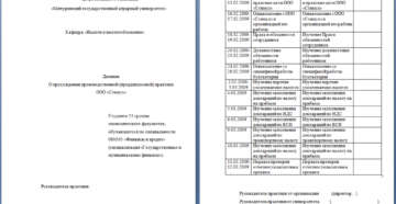 Дневник по практике бухгалтера заполненный дням образец