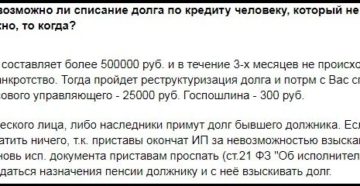 Закон путина о списании долгов по кредитам людей которые умерли