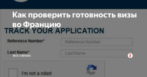 Проверить готовность визы во францию