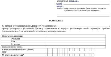 Заявление на возврат страховки по кредиту в ооо альфастрахование жизнь